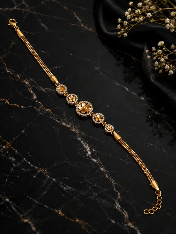 Premium_Floral_Rose_Gold_Bracelet_with_Sparkling_Zircon_Stones
