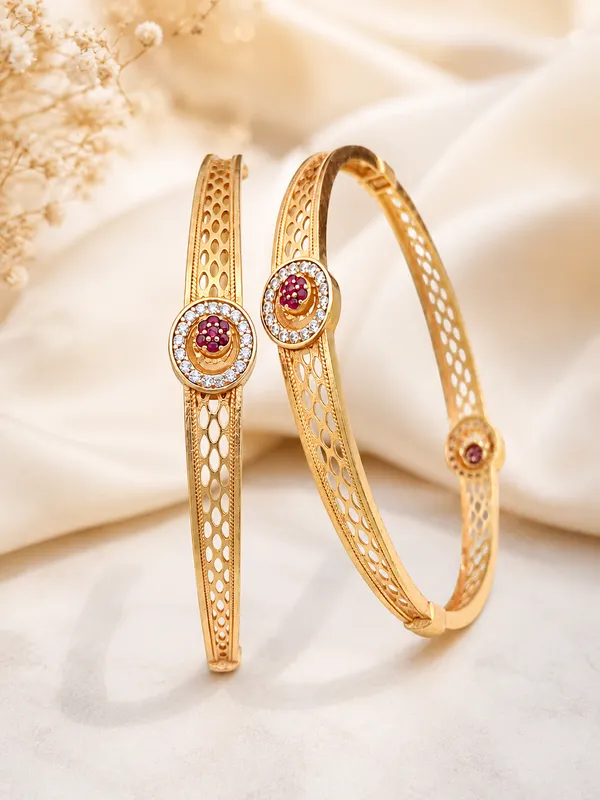 Premium_Gold-Plated_Designer_Bangles_Set_with_CZ_&_Ruby_Stone_|_Traditional_Ethnic_Bracelet_for_Women