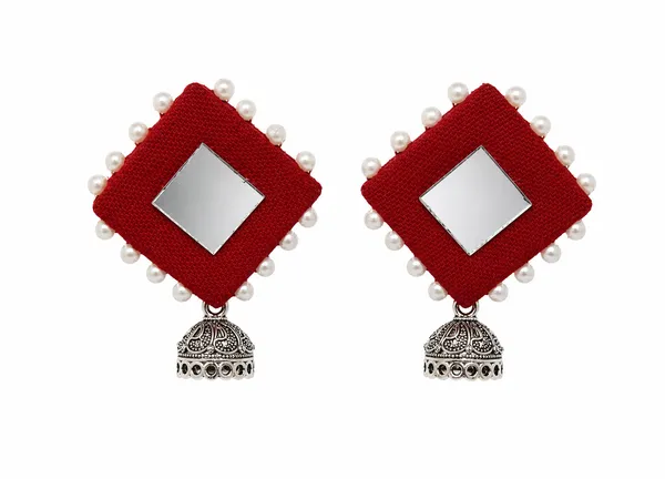 Red_And_Silver_Pearl_And_Oxidised_Premium_Design_Jhumka_Earrings_For_Women_Pack_Of_3