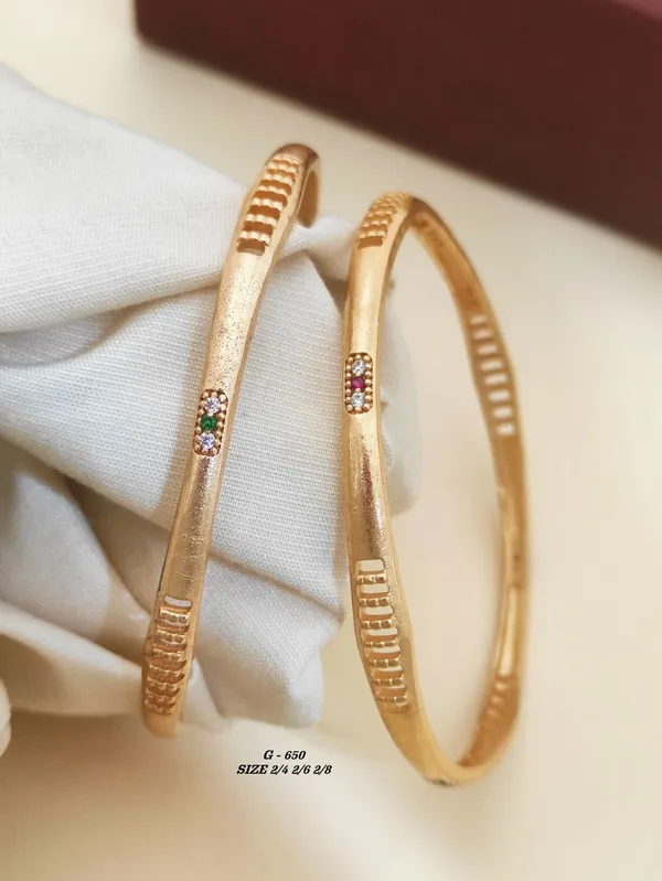 Textured_Bangles_With_Multicolor_Stone_Accents_Set_Of_2