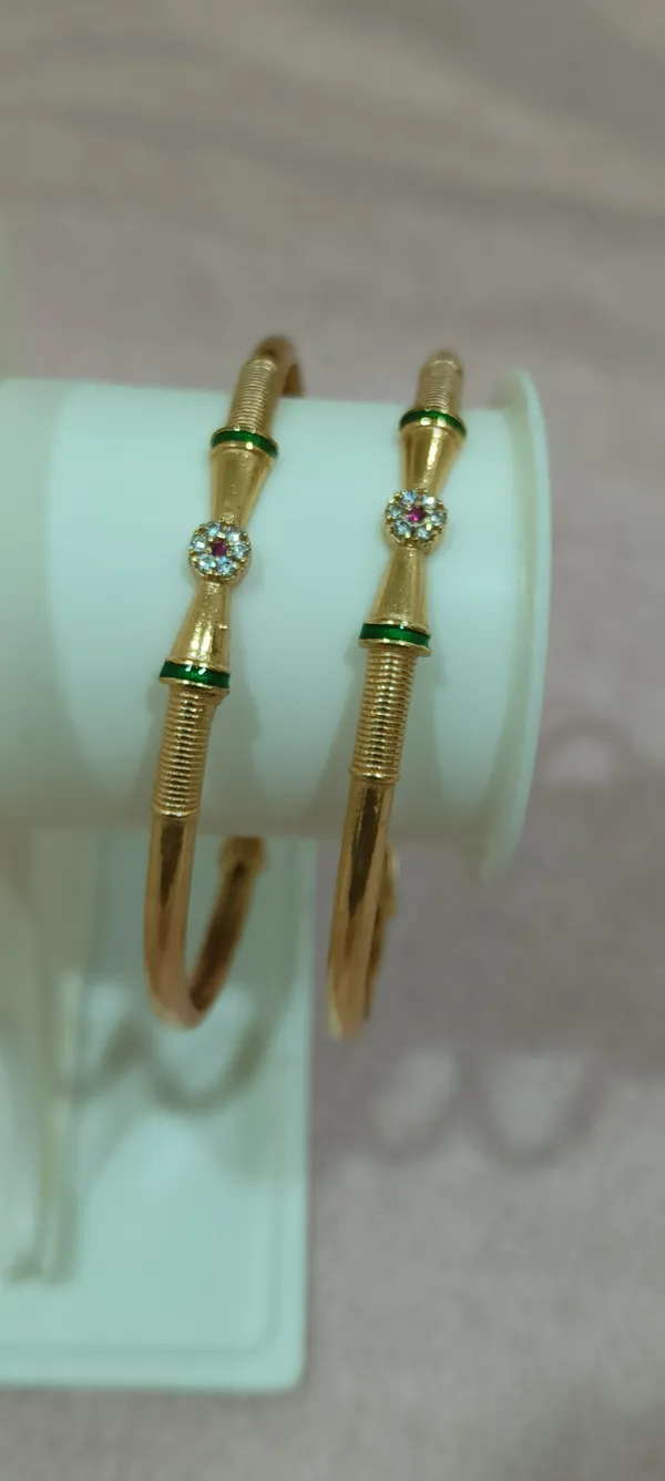 Gold_And_Green_Brass_Premium_Design_Bangles_For_Women