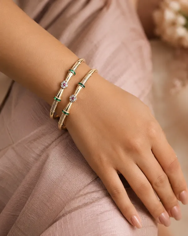 Gold_And_Green_Brass_Premium_Design_Bangles_For_Women