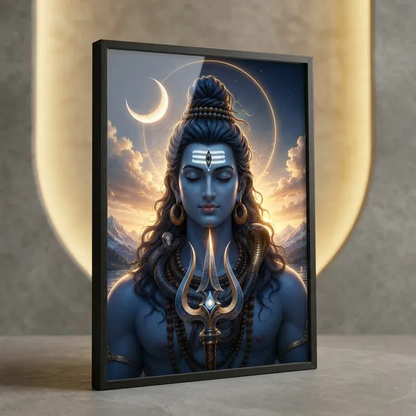 Multicolor_Glossy_Paper_Laminated_Lord_Shiva_Moon_Trishul_Wall_Art_Poster