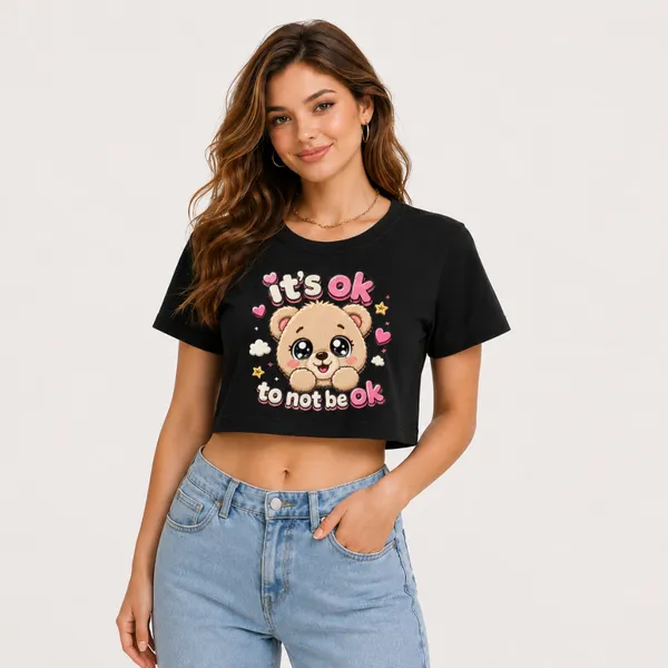 It's_ok_to_not_be_ok_skin_Graphic_Crop_Top_For_Women