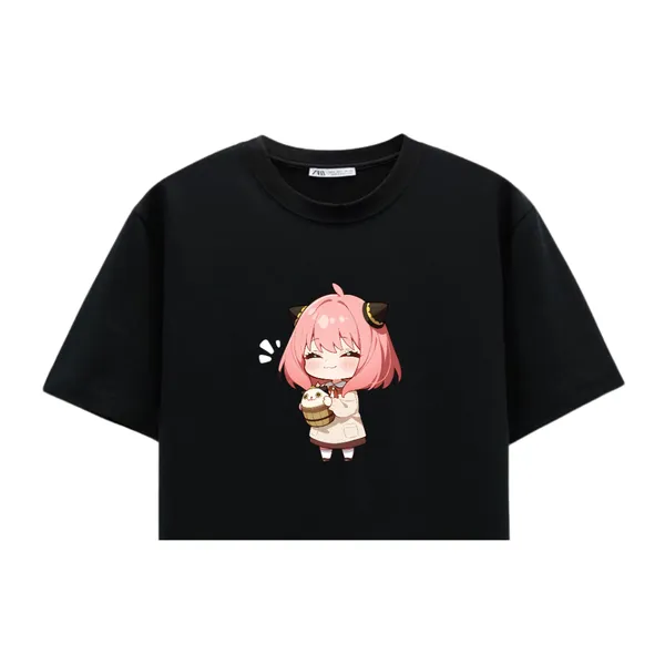 Black_Cotton_Lycra_Relaxed_Anime_Character_Print_Crop_Top_For_Women