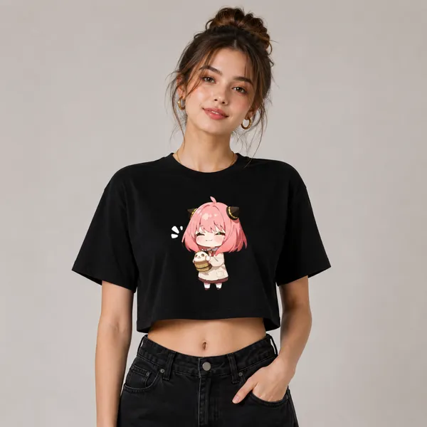 Black_Cotton_Lycra_Relaxed_Anime_Character_Print_Crop_Top_For_Women