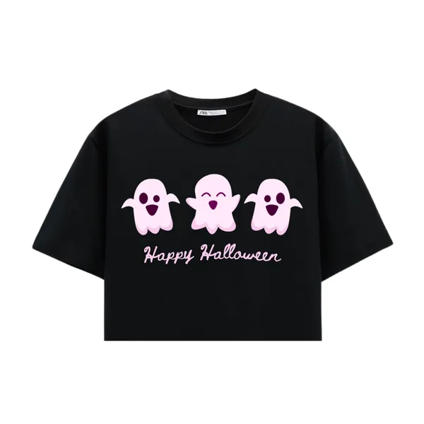 Black_Cotton_Lycra_Relaxed_Halloween_Ghost_Print_Crop_Top_For_Women