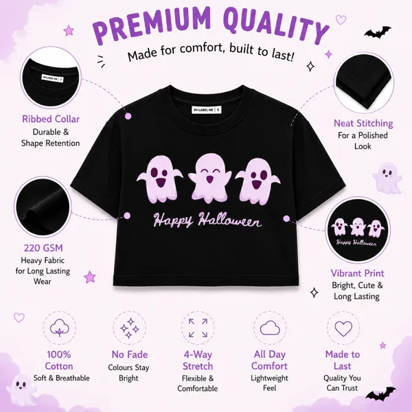 Black_Cotton_Lycra_Relaxed_Halloween_Ghost_Print_Crop_Top_For_Women