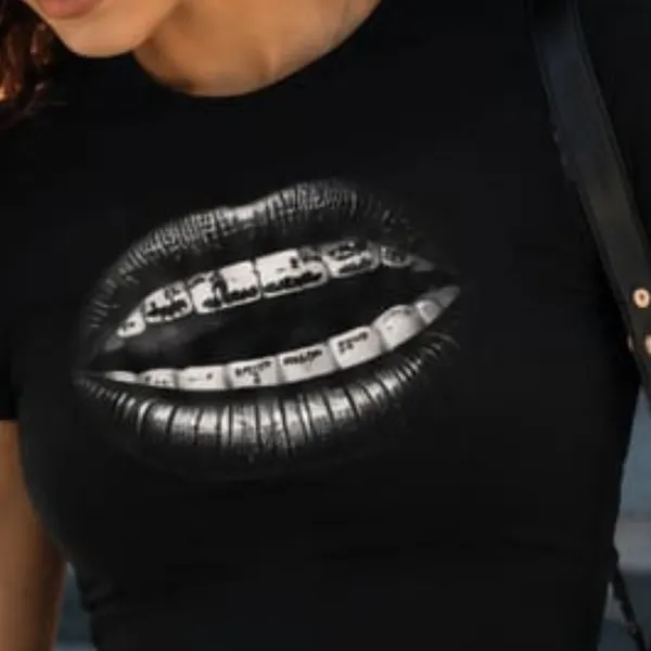 Black_Cotton_Lycra_Glossed_Up_Baby_tee_Graphic_Print_Crop_Top_For_Women