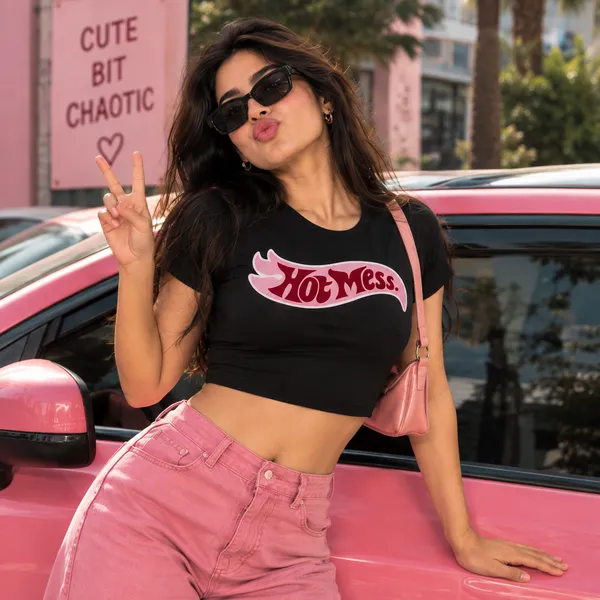 Black_Cotton_Lycra_Hot_Mess_Graphic_Print_Crop_Top_For_Women