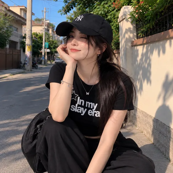 Black_Cotton_Lycra_In_My_Slay_Era__Print_Crop_Top_For_Women