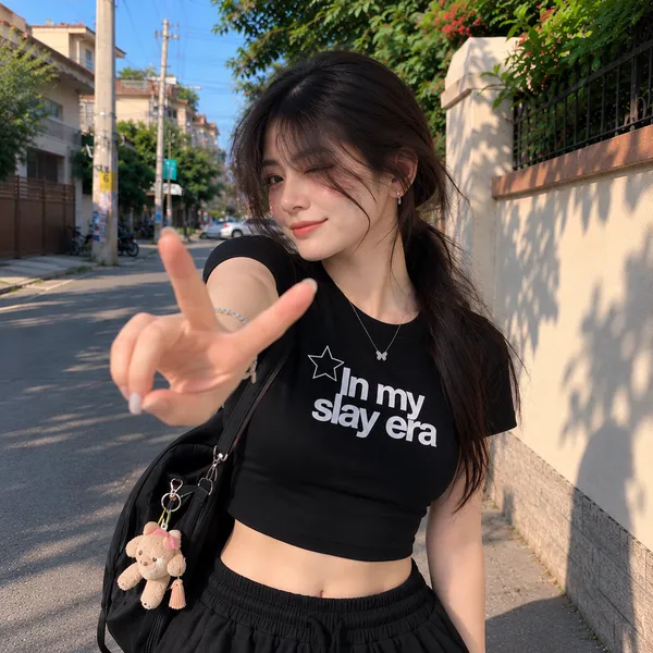 Black_Cotton_Lycra_In_My_Slay_Era__Print_Crop_Top_For_Women