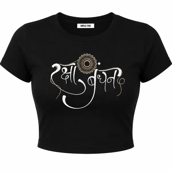 Black_Cotton_Lycra_Raksha_Bandhan_Fitted_Crop_Top_for_Women