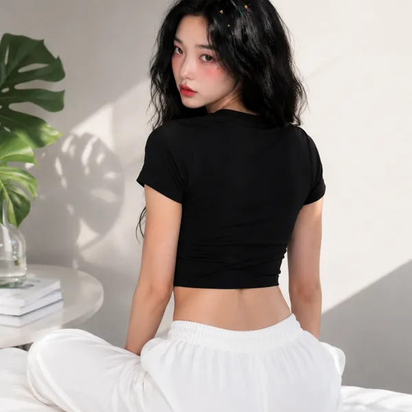 Black_Cotton_Lycra_Rebel_Kid_Fitted_Crop_Top_for_Women