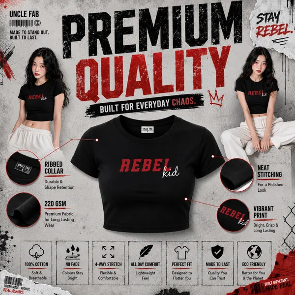 Black_Cotton_Lycra_Rebel_Kid_Fitted_Crop_Top_for_Women