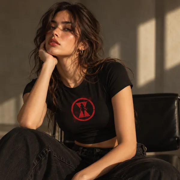 Black_Cotton_Lycra_Relaxed_Black_Widow_Graphic_Print_Crop_Top_For_Women