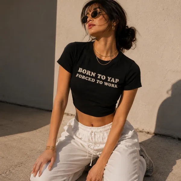 Black_Cotton_Lycra_Relaxed_Born_To_Yap_Baby_Tee_Graphic_Print_Crop_Top_For_Women
