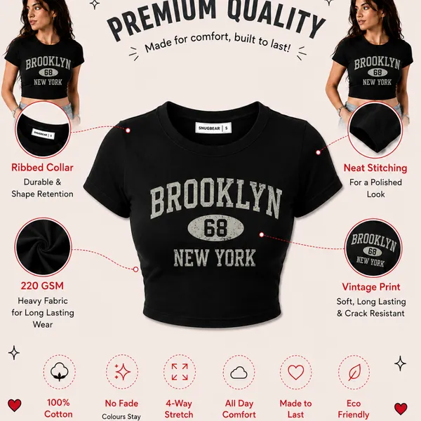 Black_Cotton_Lycra_Relaxed_Brooklyn_Tee_Graphic_Print_Crop_Top_For_Women