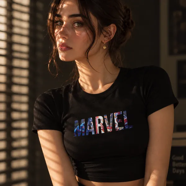 Black_Cotton_Lycra_Relaxed_Marvel_Graphic_Print_Crop_Top_For_Women