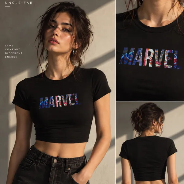 Black_Cotton_Lycra_Relaxed_Marvel_Graphic_Print_Crop_Top_For_Women