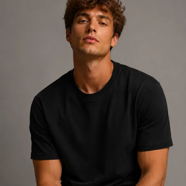 Black_Cotton_Lycra_Relaxed_Plain_Tshirt_For_Men