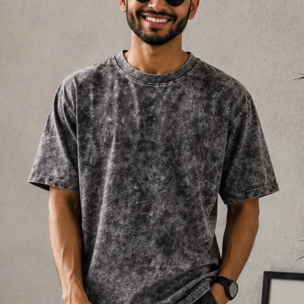 Grey_Relaxed_Plain_Acid_Wash_Tshirt_For_Men