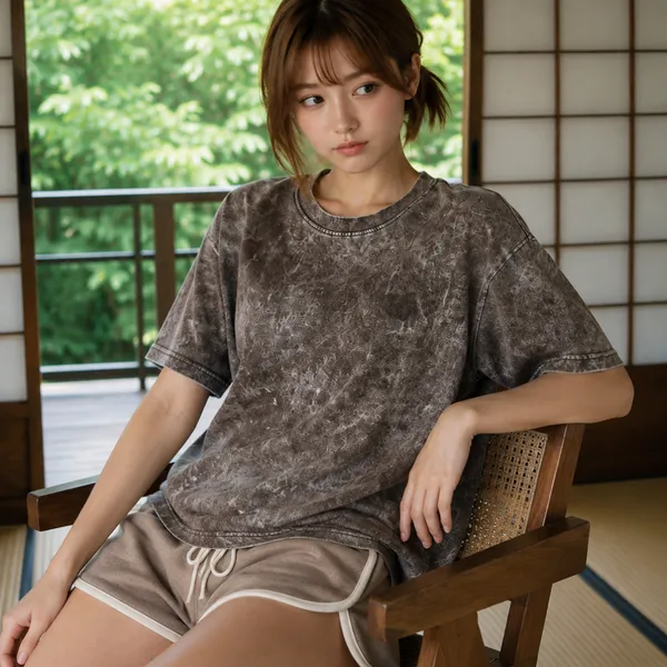 Grey_Relaxed_Plain_Acid_Wash_Tshirt_For_Women
