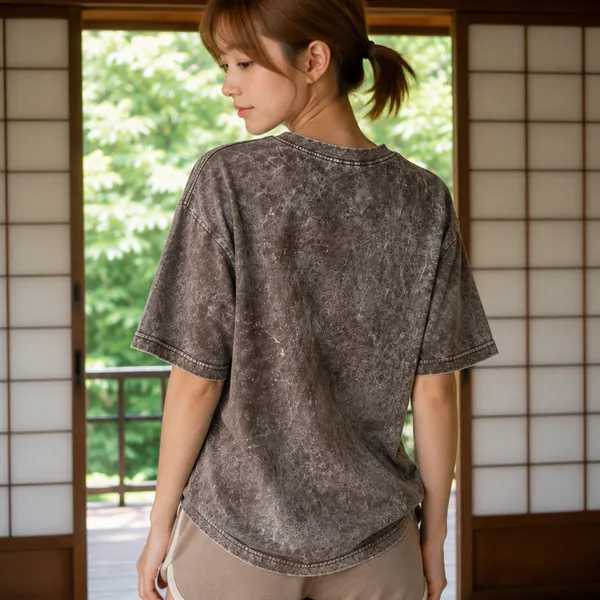 Grey_Relaxed_Plain_Acid_Wash_Tshirt_For_Women