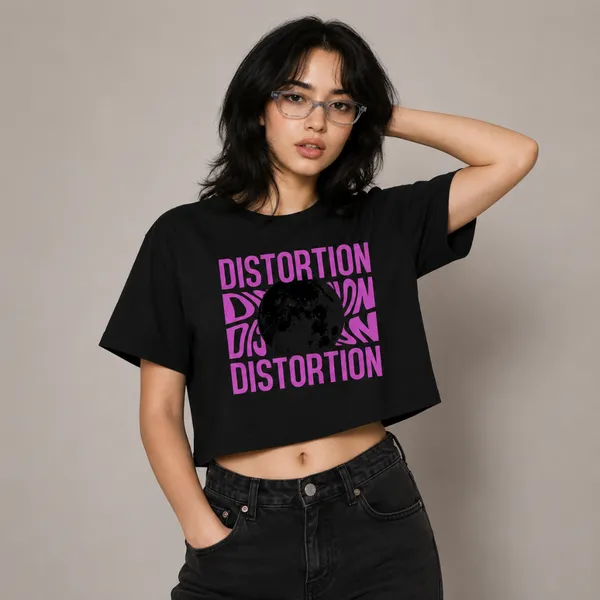 Purple_Distortion_Print_Crop_Top_for_Girls_|_Casual_Graphic_T-Shirt