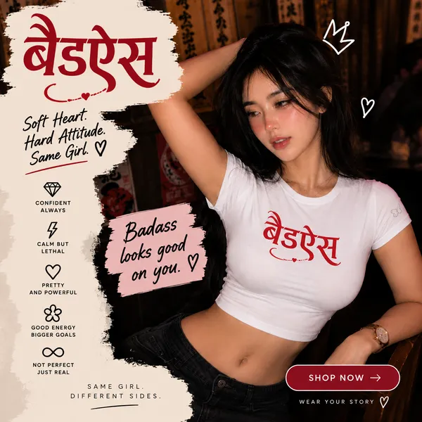 Kaleshi_Aurat_+_Badass_Crop_Top_Combo_For_Women