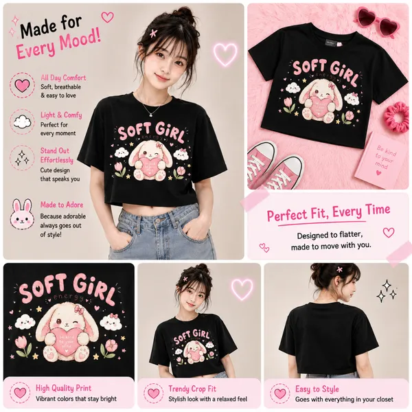 Black_Cotton_Lycra_Relaxed_Soft_Girl_Bunny_Print_Crop_Top_For_Women