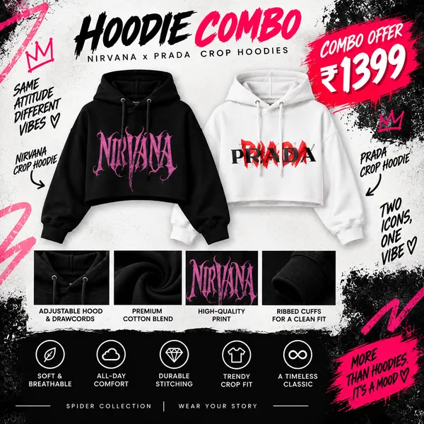 Nirvana_Black_Crop_Hoodie+Prada_White_Crop_Hoodie_Combo_For_Women