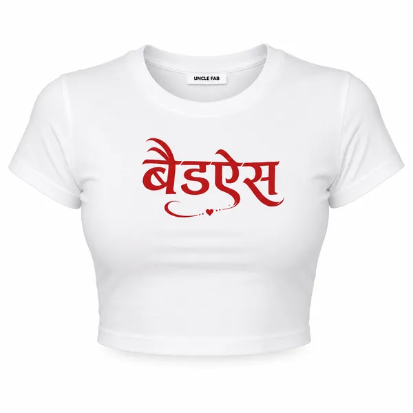 White_Cotton_Lycra_BADASS_Fitted_Crop_Top_for_Women