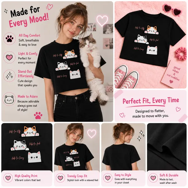 Black_Cotton_Lycra_Relaxed_Cute_Cat_Graphic_Print_Crop_Top_For_Women