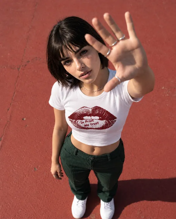 White_Cotton_Lycra_Inprint_We_Trust_Graphic_Print_Crop_Top_For_Women