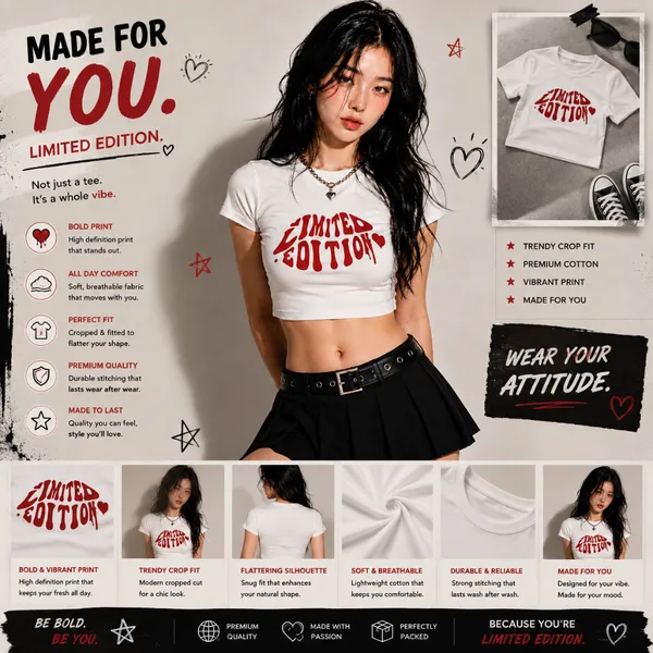 White_Cotton_Lycra_Limited_Edition_Fitted_Crop_Top_for_Women