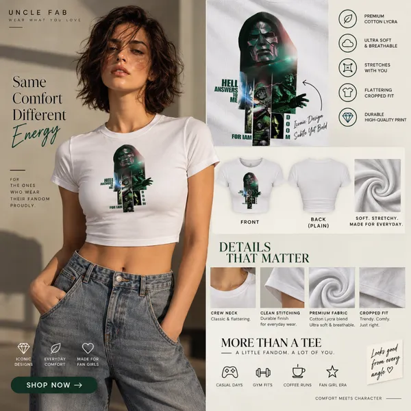 White_Cotton_Lycra_Relaxed_Avengers_Doomsday_Graphic_Print_Crop_Top_For_Women