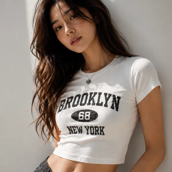 White_Cotton_Lycra_Relaxed_Brooklyn_Tee_Graphic_Print_Crop_Top_For_Women