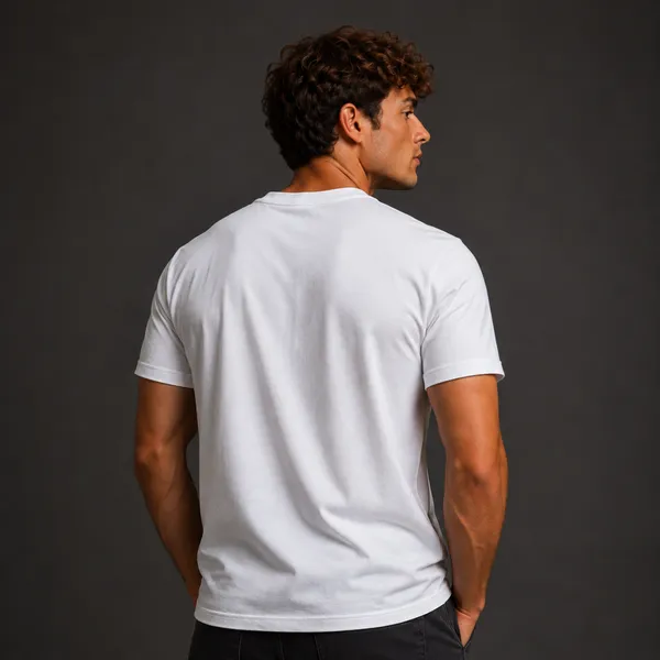 White_Cotton_Lycra_Relaxed_Plain_Tshirt_For_Men