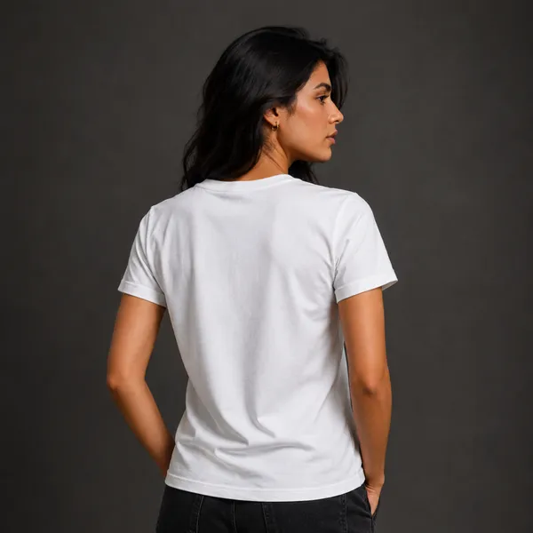 White_Cotton_Lycra_Relaxed_Plain_Tshirt_For_Women