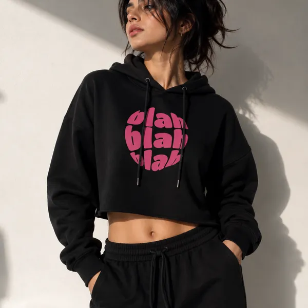 Women_Standard_Black_Blah_Blah_Blah_Graphic_Print_Cropped_Hoodie