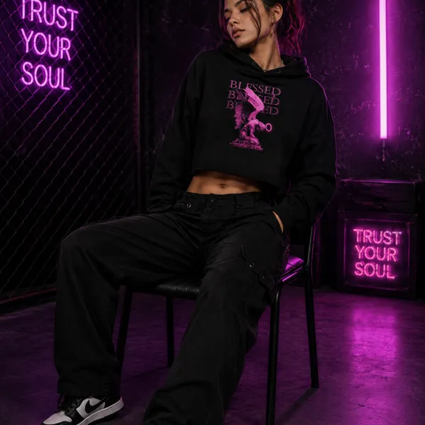 Women_Standard_Black_Blessed_Graphic_Print_Cropped_Hoodie