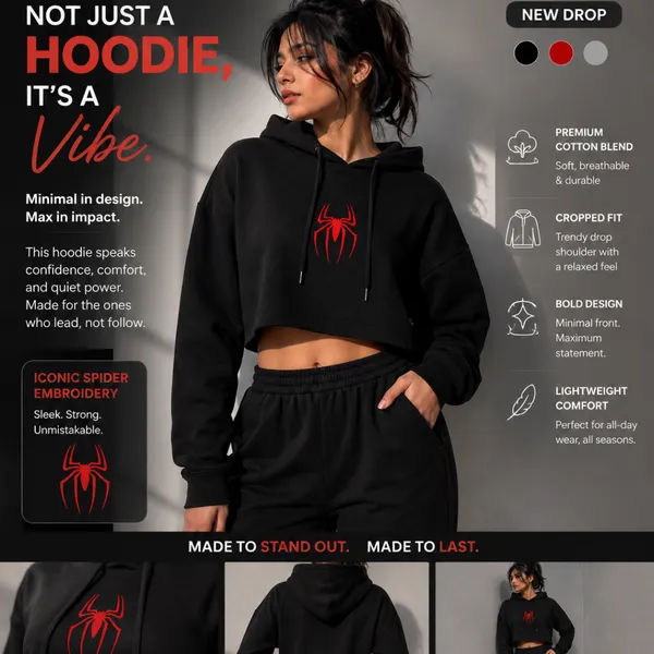 Women_Standard_Black_Spider_Graphic_Print_Cropped_Hoodie