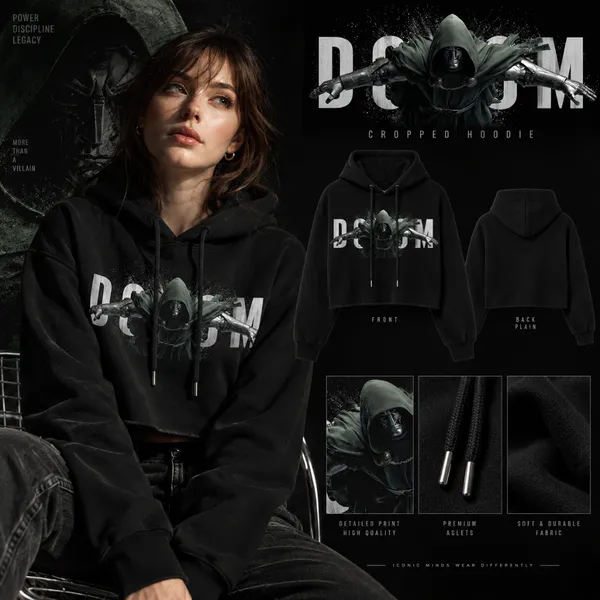Women_Standard_Cropped_Black_Hoodie_Doomsday_Graphic_Print