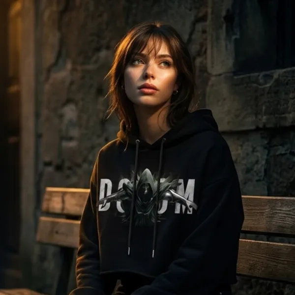 Women_Standard_Cropped_Black_Hoodie_Doomsday_Graphic_Print