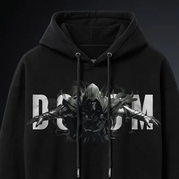 Women_Standard_Cropped_Black_Hoodie_Doomsday_Graphic_Print