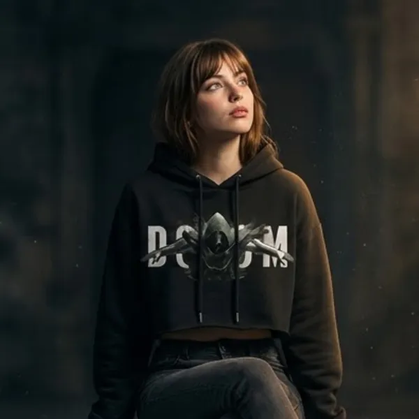 Women_Standard_Cropped_Black_Hoodie_Doomsday_Graphic_Print