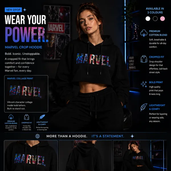 Women_Standard_Cropped_Hoodie_Black_Marvel_Graphic_Print