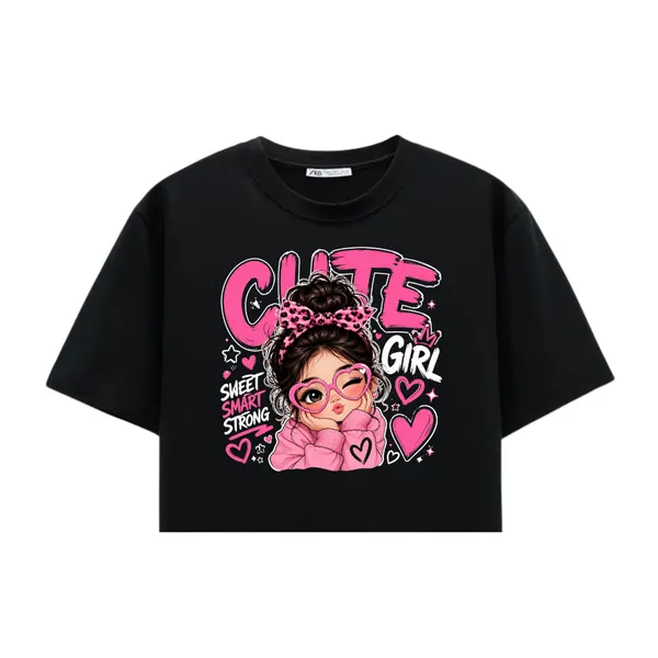 Black_Cotton_Lycra_Relaxed_cute_girl_Graphic_Crop_Top_For_Women