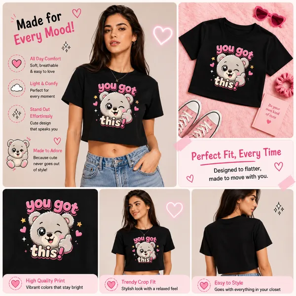 Black_Cotton_Lycra_Relaxed_Motivational_Bear_Print_Crop_Top_For_Women